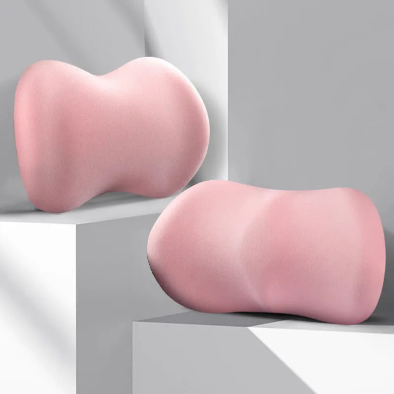 Car seat headrest and lumbar support pillows in multiple colour options
