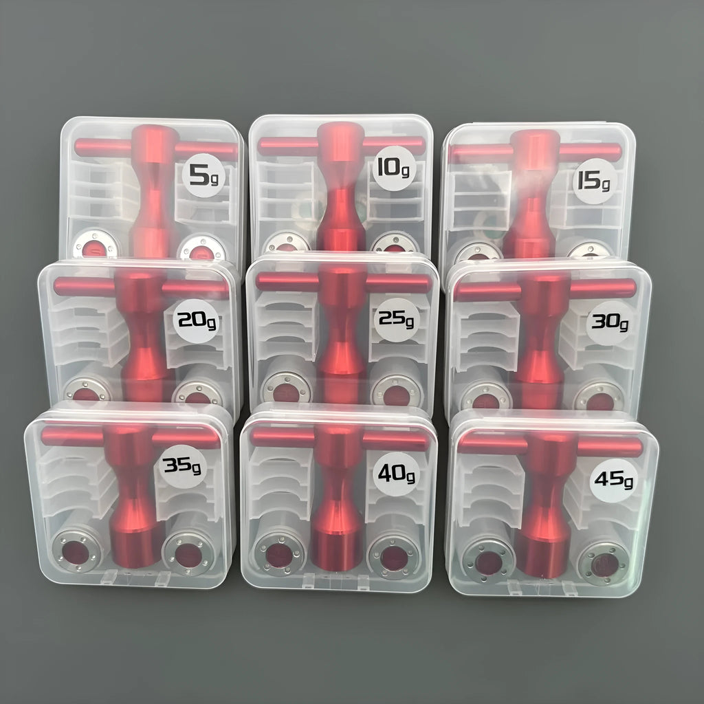 Big tooth red tungsten steel putter screw set with aluminium alloy wrench, nine weight options golf accessories