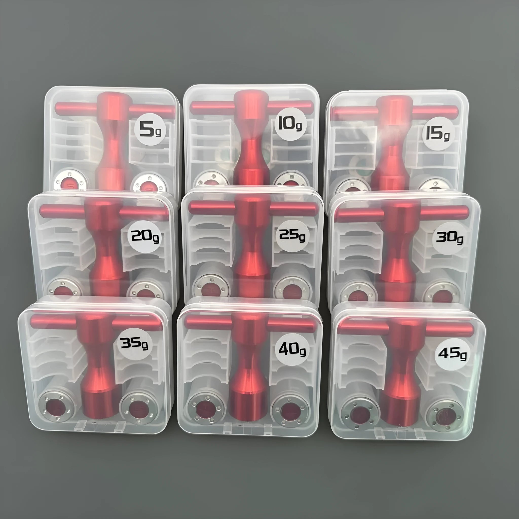 Big tooth red tungsten steel putter screw set with aluminium alloy wrench, nine weight options golf accessories