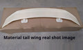 Universal punch-free ABS plastic car spoiler tail wing in black, white, carbon pattern, or blank finish.
