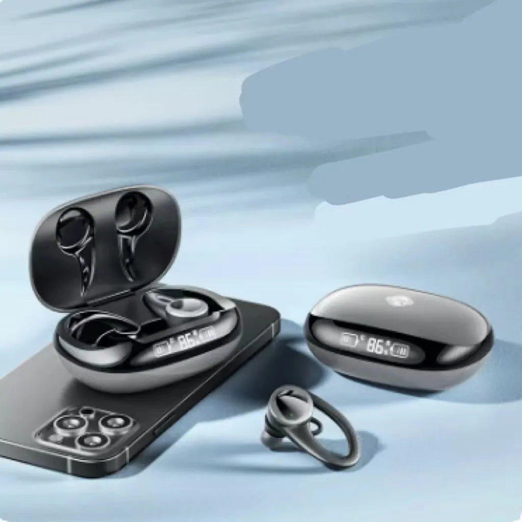 Black or silver true wireless Bluetooth in-ear headphones with 15-hour battery life