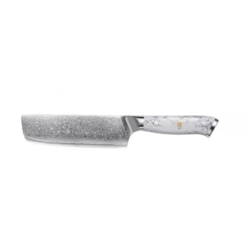 Damascus pattern VG10 steel chef knife with 21cm blade and modern handle