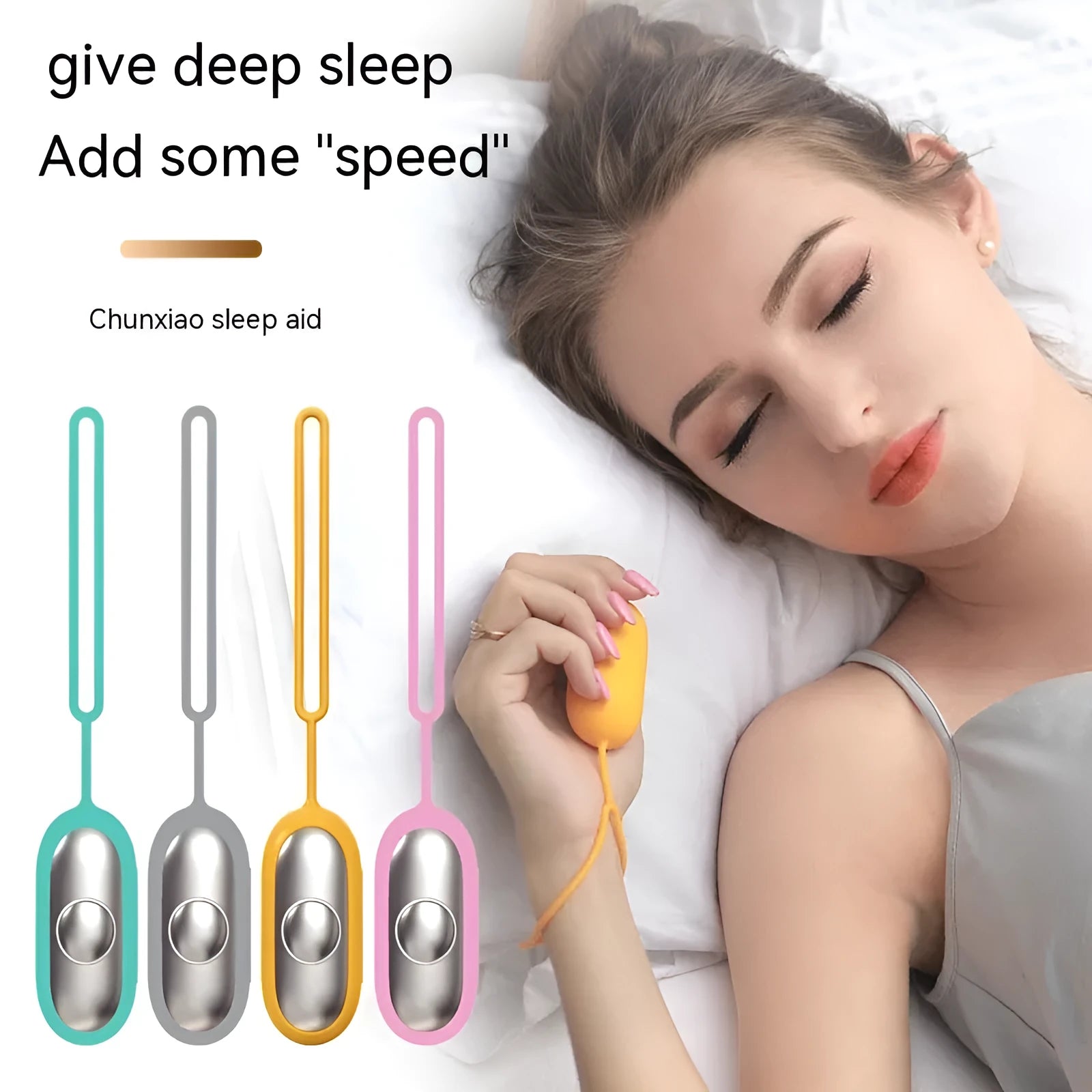 Insomnia help device intelligent hand grip sleeping aid instrument with remote control in spring dawn colours