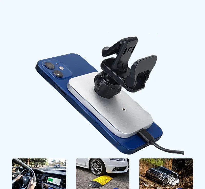 Magnetic wireless car phone charging holder for Apple iPhone 12 with 15W fast charging