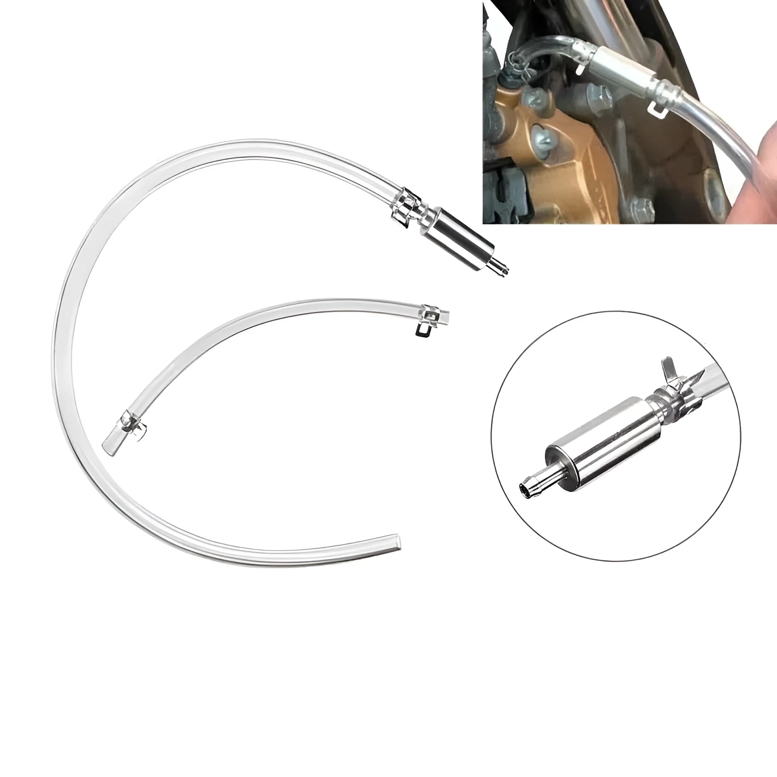 Motorcycle oil filling pipe aluminium and rubber 5mm bore oil suction tool