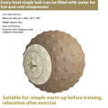 Green and caramel mocha massage balls with base for cold and hot compress muscle therapy