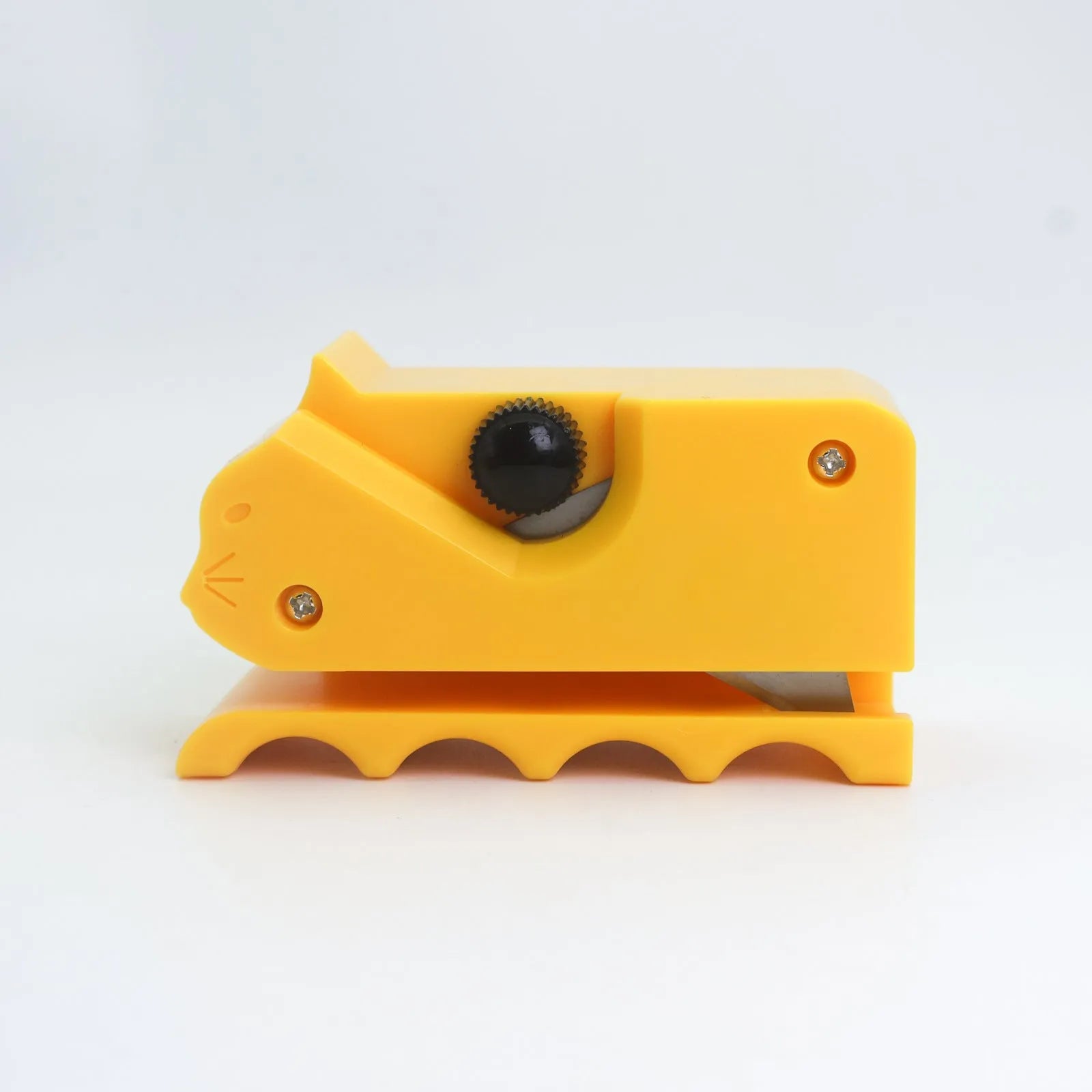 Cartoon cat-shaped ABS plastic cutter for cutting corrugated paper in red colour