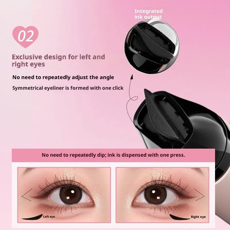 Waterproof sweat-proof one seal molding liquid eyeliner pen in black and brown shades 1.5ml