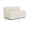 Beige fleece modular sofa with piano key design, high elastic foam sponge, mobile function, sizes 60x96x70cm to 120x96x70cm.