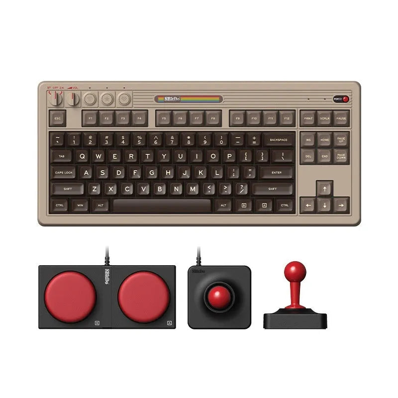 Retro 87-key mechanical gaming keyboard with Bluetooth wireless connection