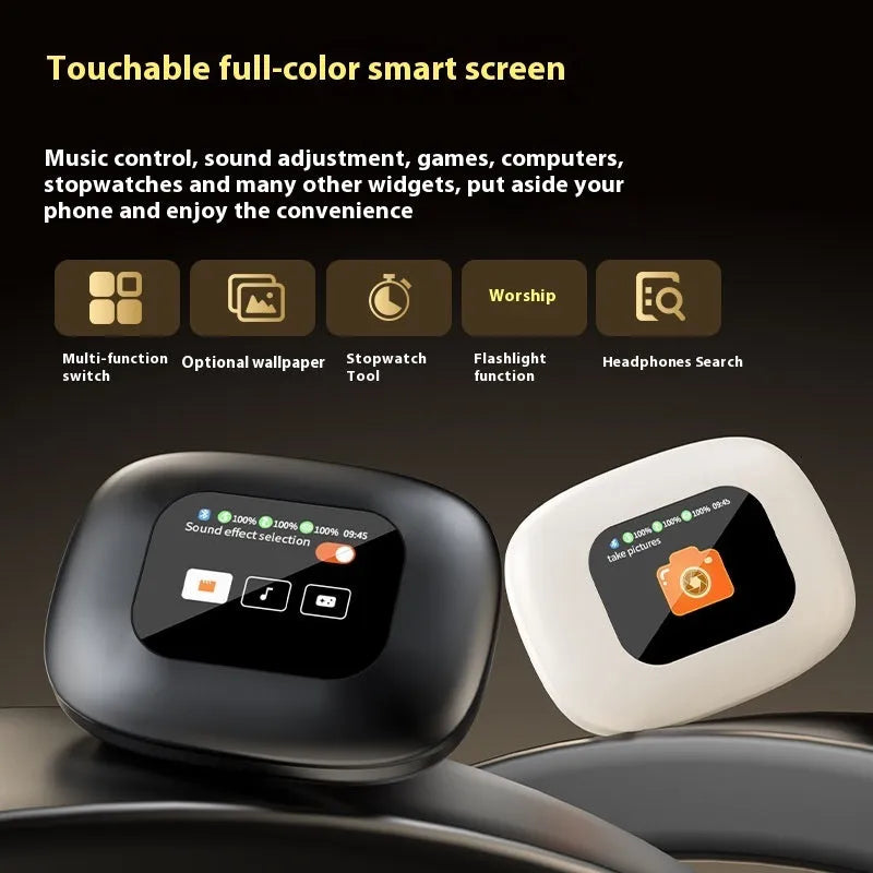 LX80 Bluetooth headset touch screen ear-mounted earhook sports plastic black colour wireless earbuds