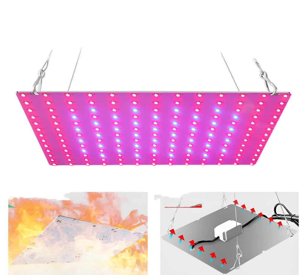 D-section aluminium LED plant growing light with hanging hook for indoor fruit and vegetable cultivation.