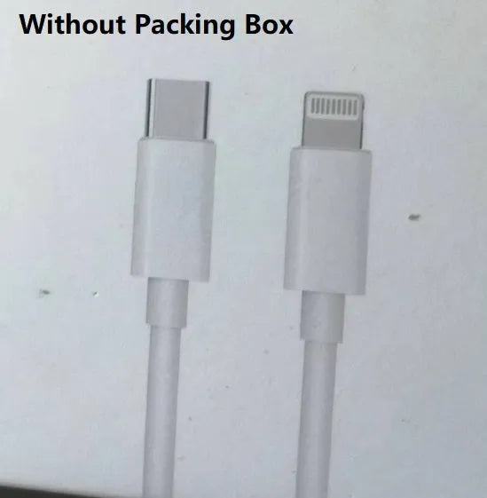 White 20W PD fast charger with UK plug and a USB Type-C charging cable.