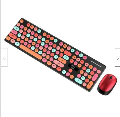 Vibrant yellow Wireless Punk Manipulator keyboard and mouse set on a desk, showing backlit keys.