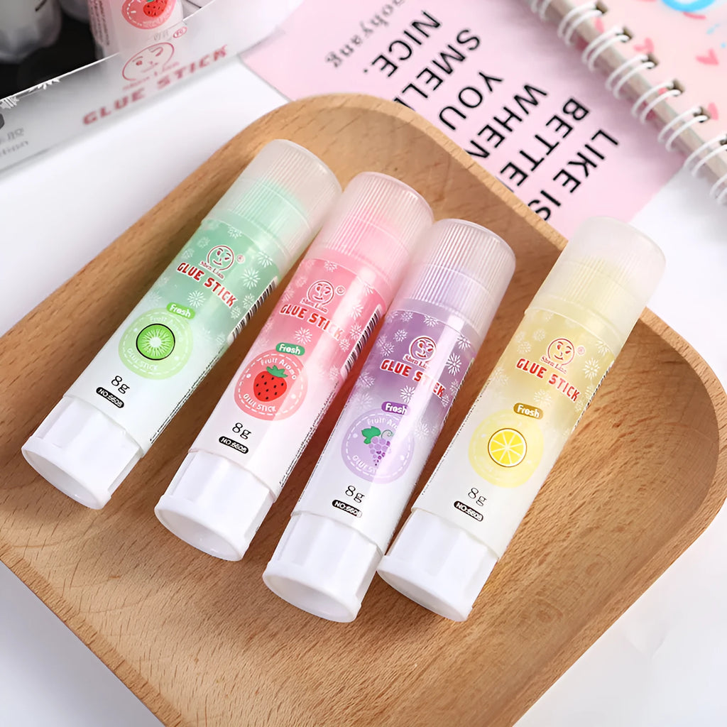Jelly fruit fragrance solid glue two-piece pack for student and craft use