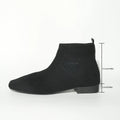 Plus size women's mid calf pointed toe ankle boots with 3-5cm mid heel in black or camel, sizes 36-43