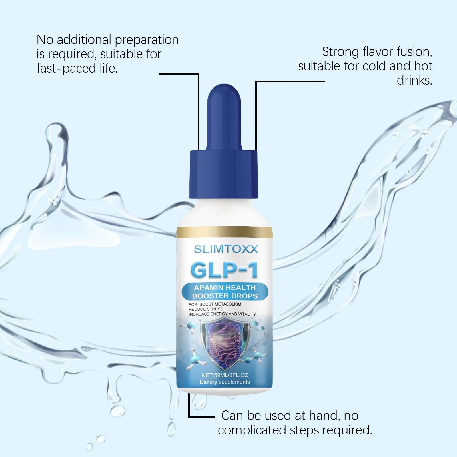 59ml Daily Mild Body Care Drops bottle with dropper containing Traditional Chinese Medicine extract formula