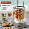 Household electric barbecue oven with automatic rotation, 210mm diameter, 1100W power, three colour options