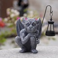Solar garden light stone statue ghost resin ornament 17cm x 13cm x 21cm American style