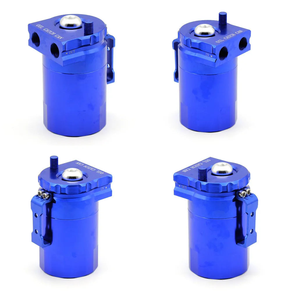 Aluminium alloy engine oil breathable pot for car modification in black, blue, red, and silver colour options