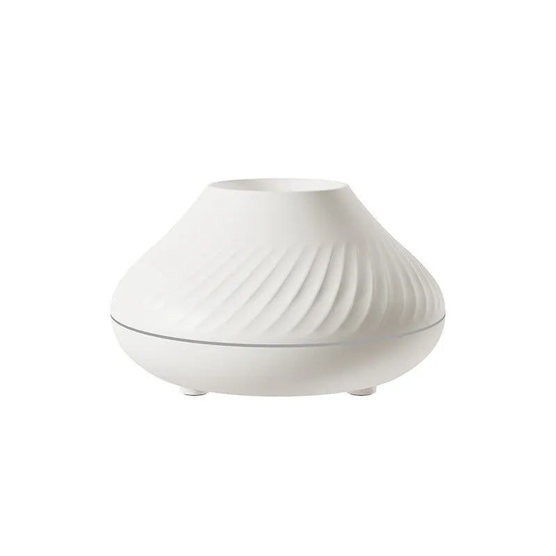 Volcanic flame aroma diffuser with LED lights and mist output