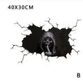 Skull car body sticker 30x20cm in PET or PVC with strong adhesion for body modification
