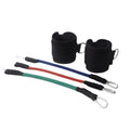 Black Taekwondo training pull rope set for leg strength and explosive force development