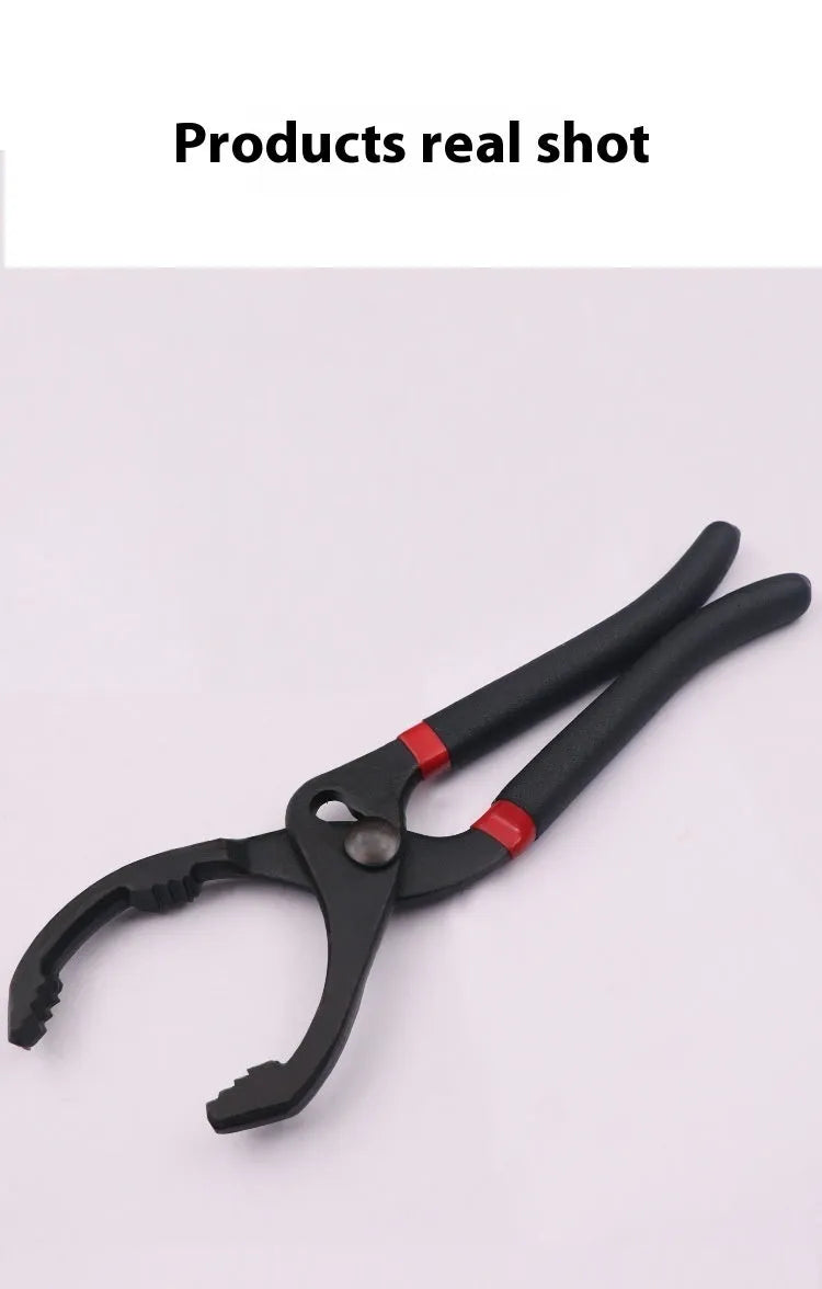 10 inch Y shape oil filter wrench with adjustable 77-150mm opening, high carbon steel and plastic, 321g bagged
