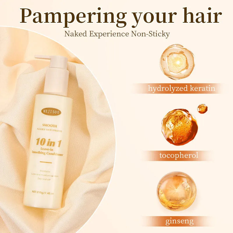 210g wash-free 10-in-1 hair conditioner bottle for ladies with moisturising and anti-hair loss properties