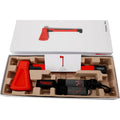 A red plastic fitness axe muscle trainer for functional training exercises.