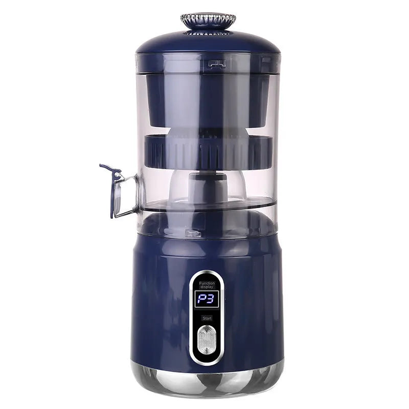 Portable multifunctional electric juicer in beige with 600ml ABS body and slag juice separation