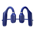 Bone conduction wireless Bluetooth headset in black hanging ear style with open ear design