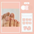 Toenail sticker set with glue adhesive in J-52 skin colour for DIY manicure pedicure decoration