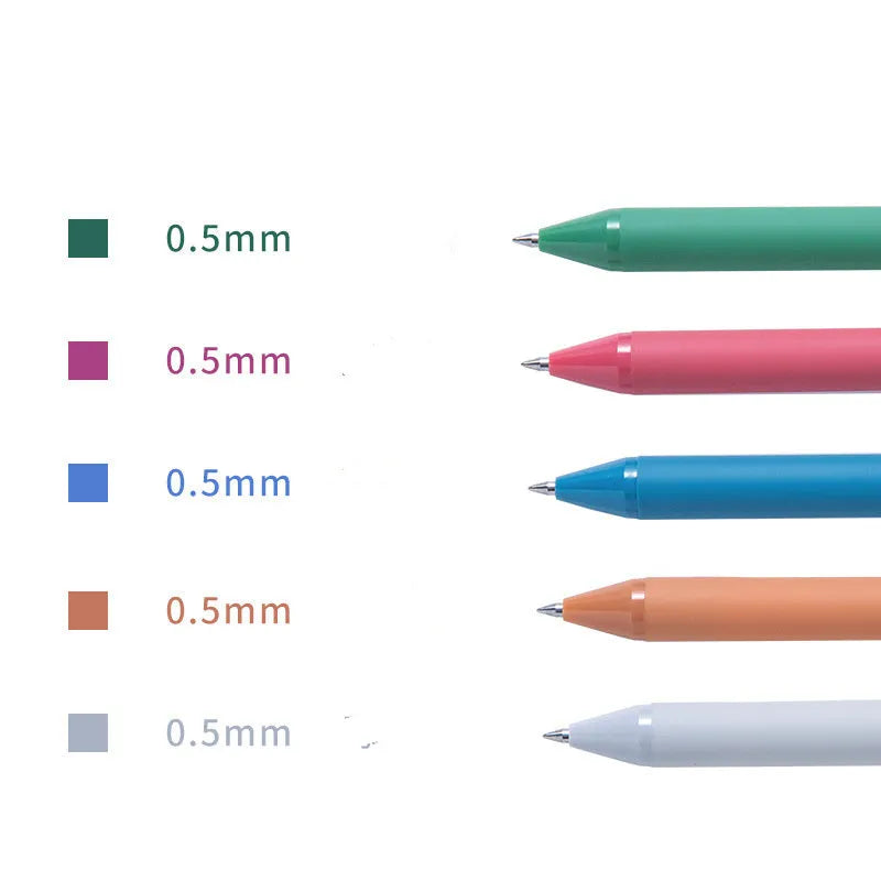 Candy Color Gel Pen 0.5mm fine tip plastic body five pack in assorted colours