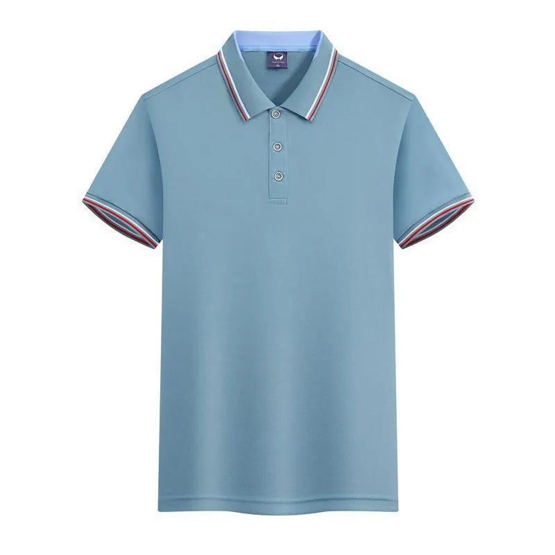 Men's ice silk work polo shirt in slim fit with quick-drying 240g polyester fabric