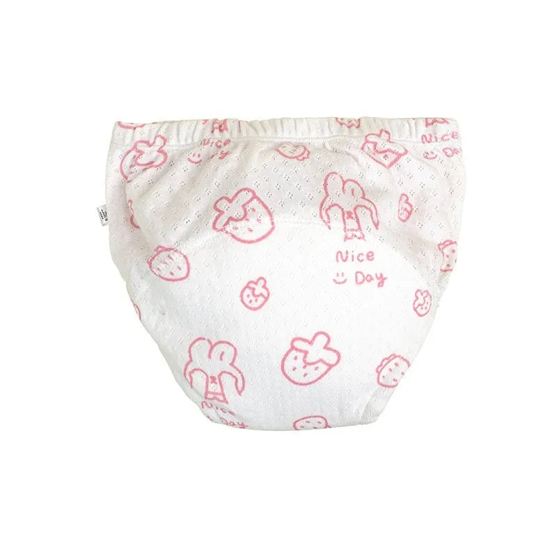 Cotton training pants with Bear Driving print, breathable waterproof baby diaper for toddlers