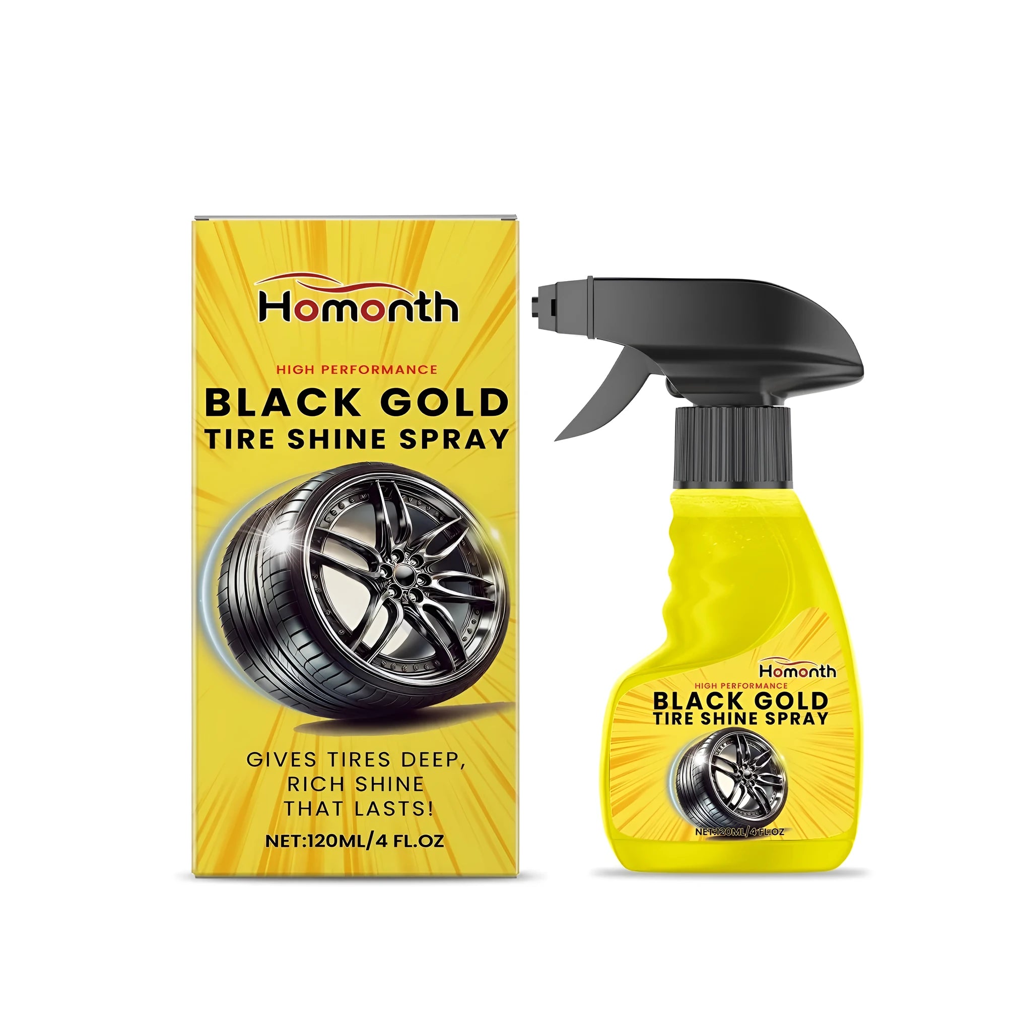 Clear gloss spray polishing coating in a 120ml bottle for automobile wheels