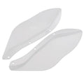 Harley-Davidson motorcycle side wing head covers in black and transparent ABS plastic