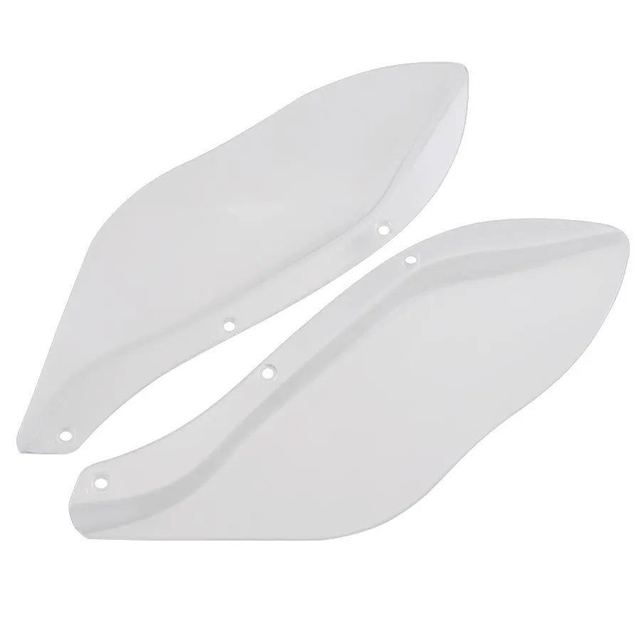 Harley-Davidson motorcycle side wing head covers in black and transparent ABS plastic