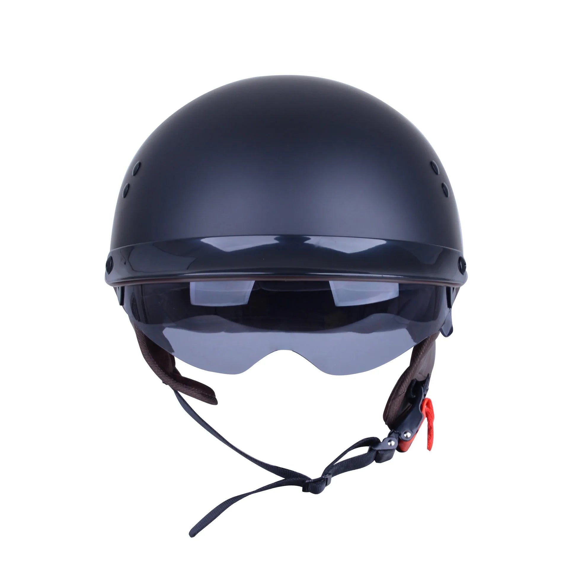 Retro full-face motorcycle helmet in ABS material, available in multiple colours for commuting