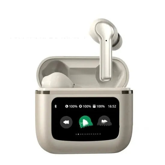 T68 PRO wireless Bluetooth headset with touch colour screen in black, silver, or champagne colours