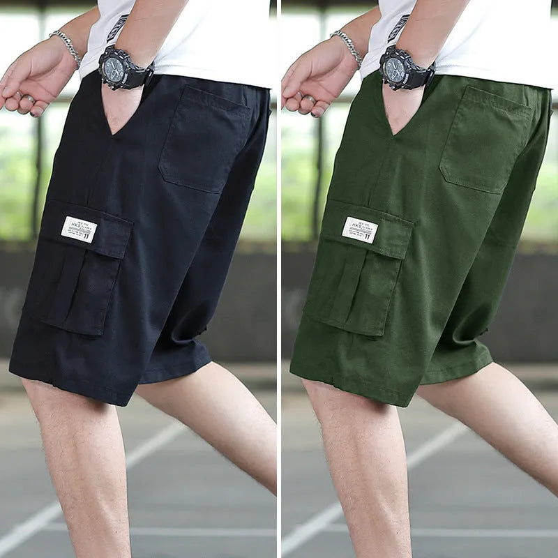 Men's loose Korean-style sports casual trousers with giraffe pattern gradient design in polyester blend fabric