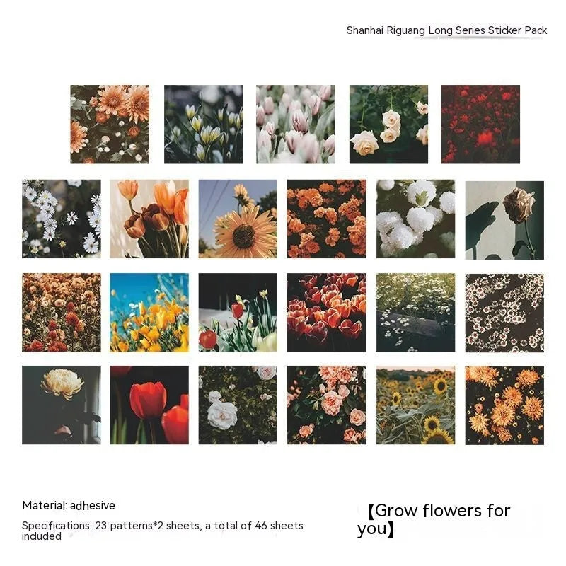 Box of six Nordic-themed decorative sticker sheets showing patterns like roses, flowers, and abstract designs.