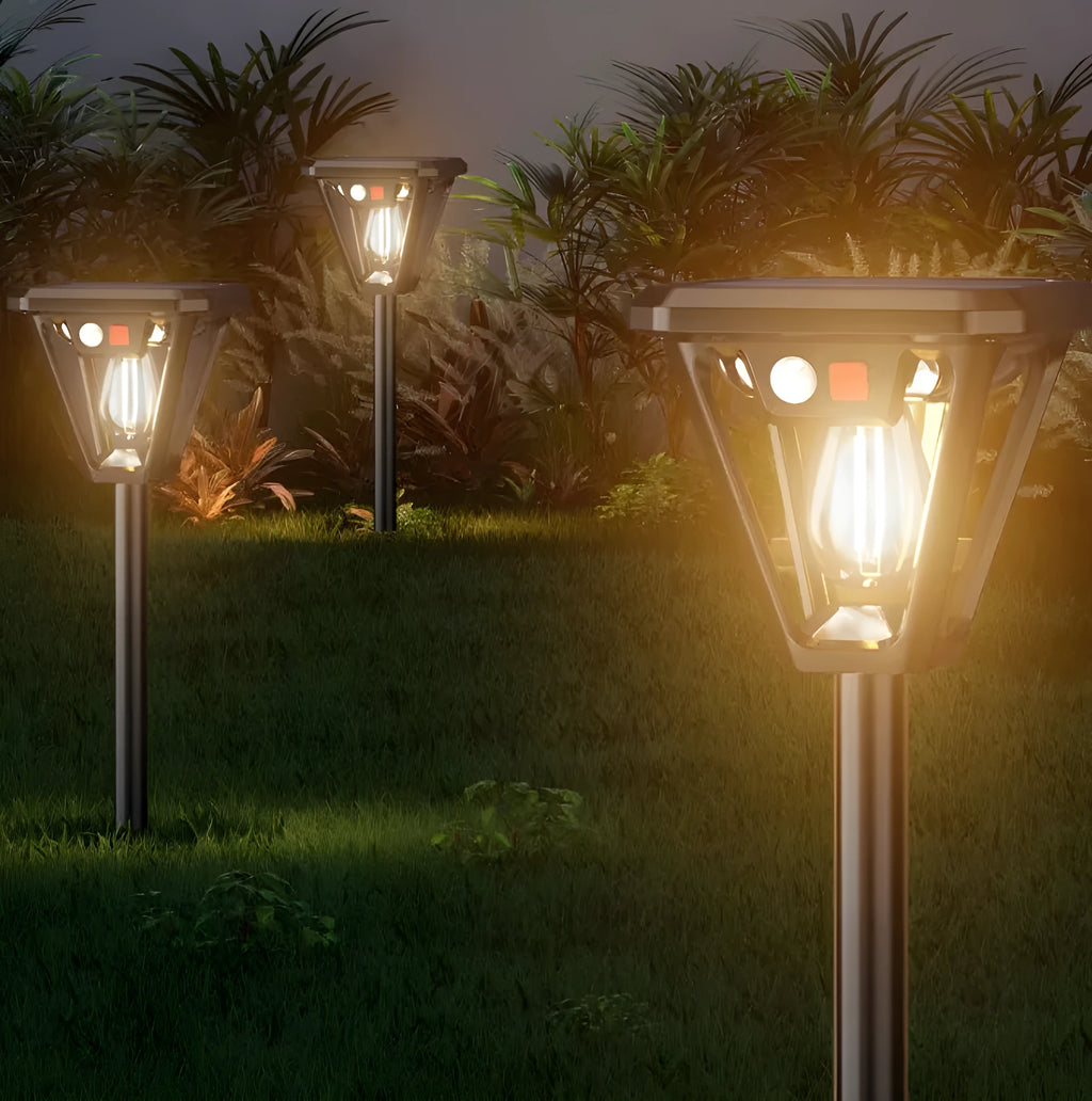 Outdoor solar wall lamp with abstract design, 108x460mm, for courtyard floor or wall placement