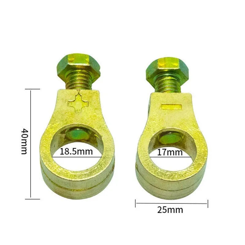 Pure copper automotive battery clamp with patented clip design