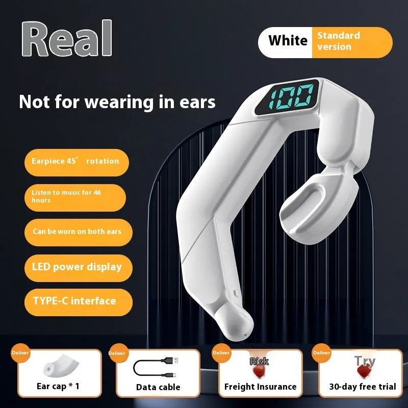 Bone Conduction V19 Bluetooth ear-mounted headset with power display, available in five colours