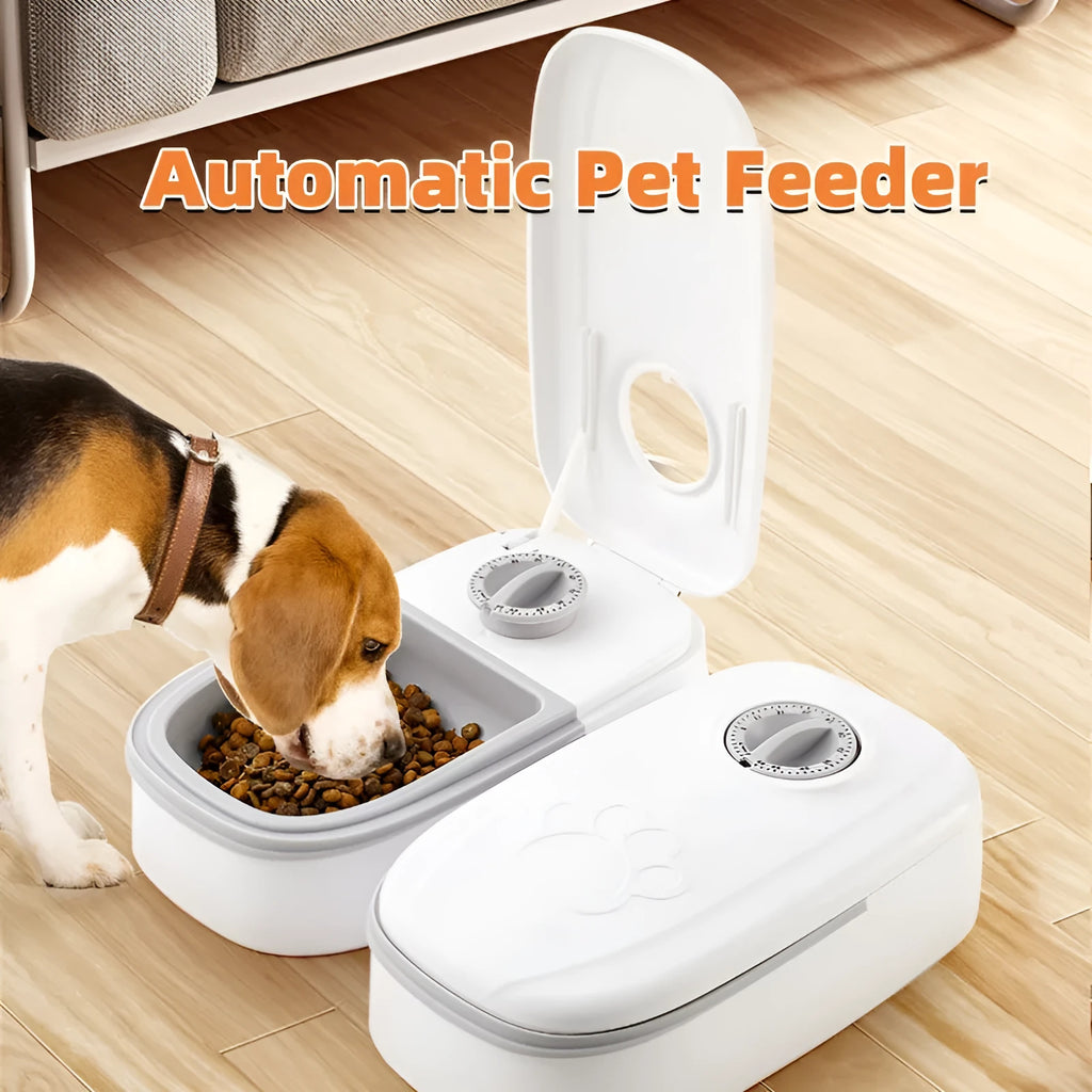 2-in-1 gravity pet feeder and water dispenser for cats and dogs, plastic, pink colour, single meal size