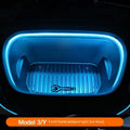 Tesla Model 3 Model Y front backup box ambient light kit with silicone light bar in three colour options