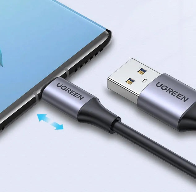 Black Lvlian USB data cable with straight connector, 1 metre long, for phone charging and computer sync.