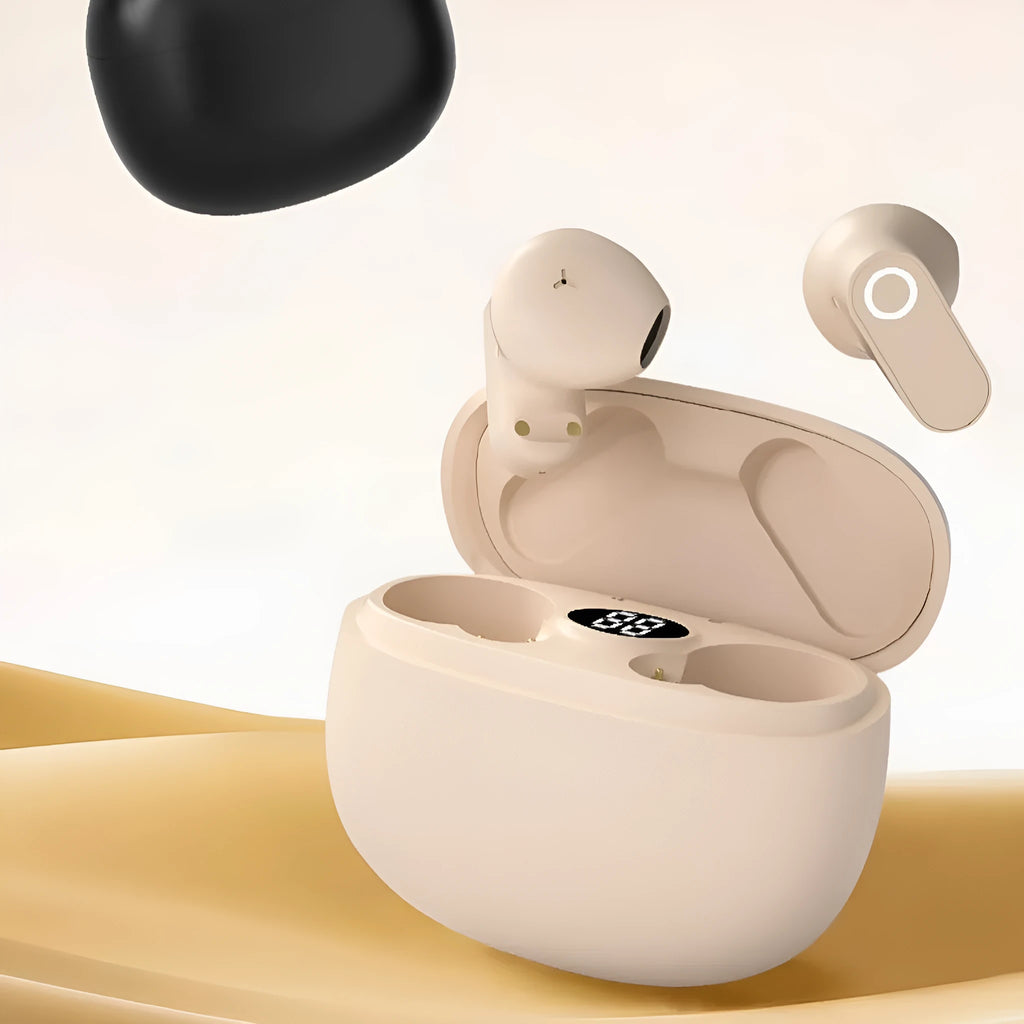 Sports ear hook Bluetooth headset in Black with noise reduction, plastic build, in-ear fit